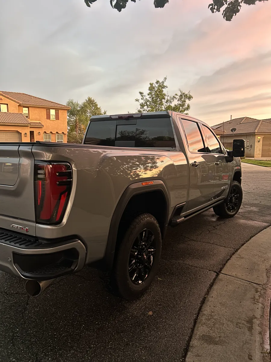 GMC AT4 at golden hour