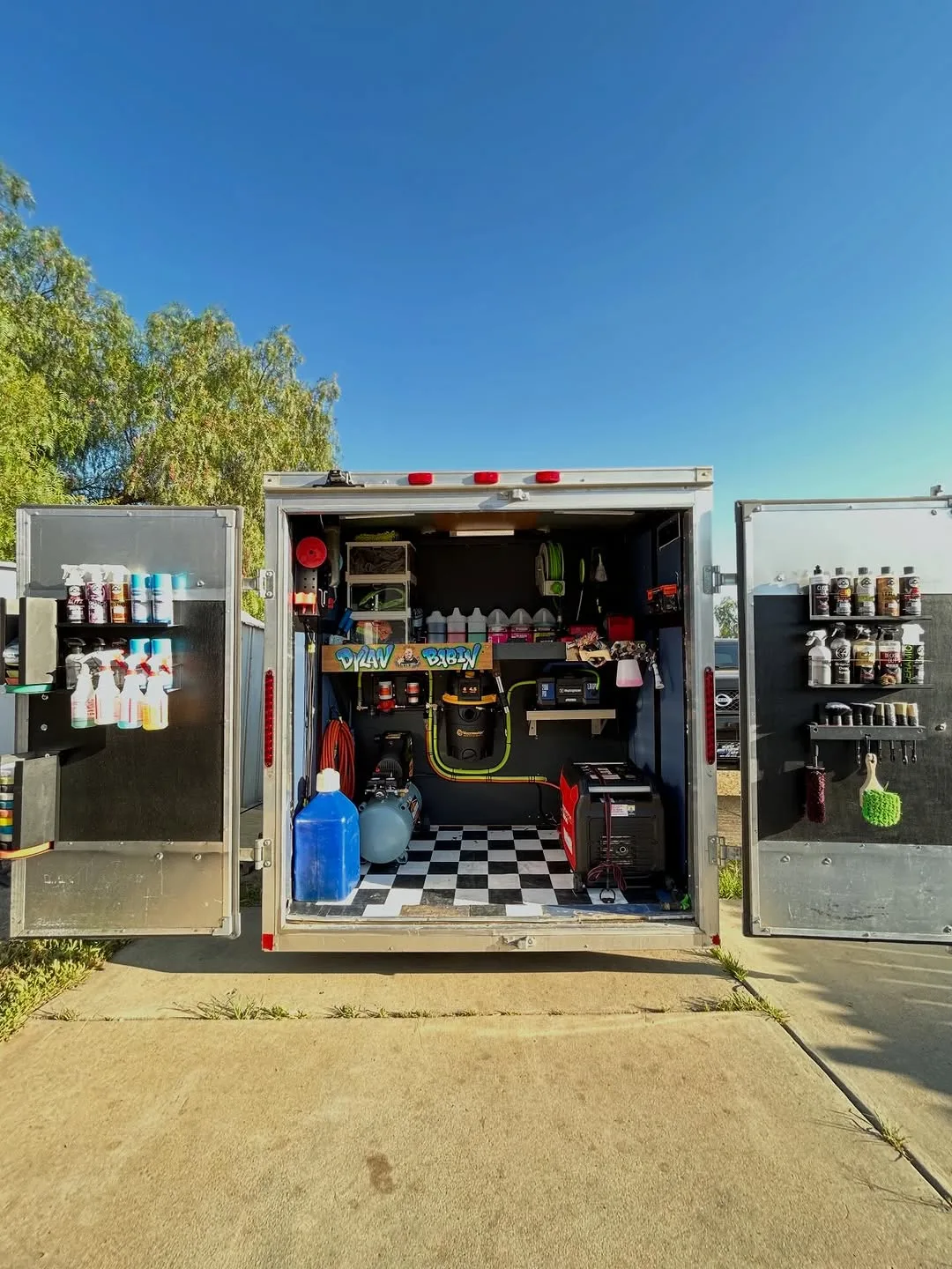 Our fully equipped mobile detailing trailer